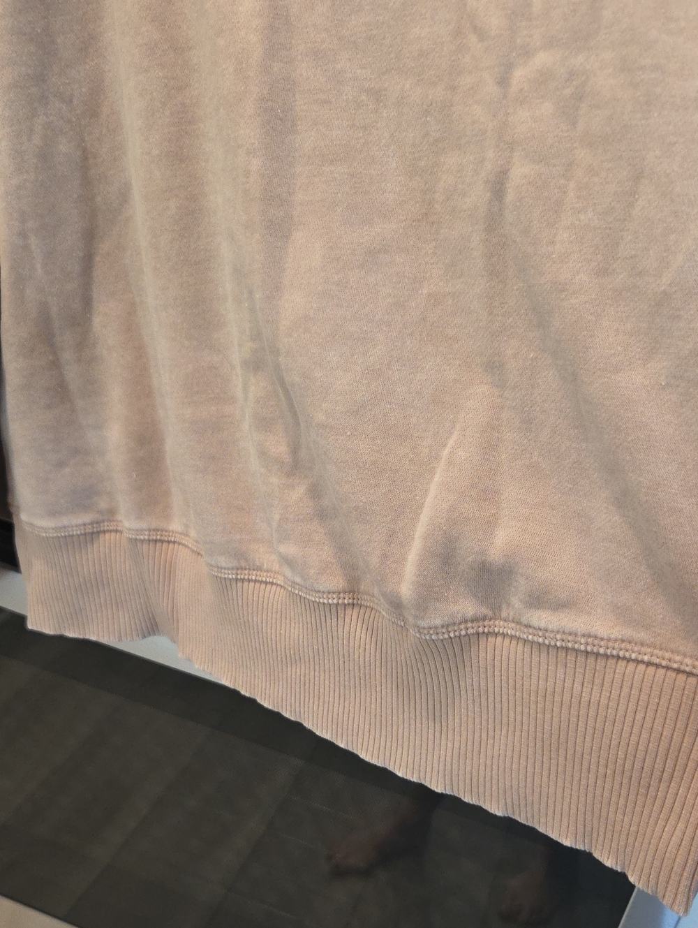 Women’s Zenana Acid Wash Crewneck Sweatshirt - Light Taupe - Picture 7 of 7